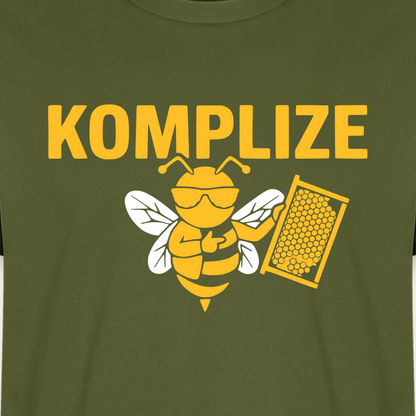 Komplize T-Shirt in Khaki – Druck im Detail