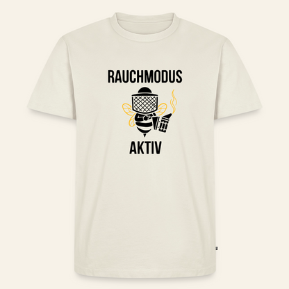 Rauchmodus T-Shirt in Naturweiß – Vorderseite