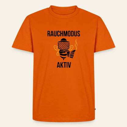 Rauchmodus T-Shirt in Orange – Vorderseite