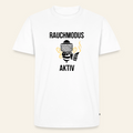 Rauchmodus T-Shirt in Weiß – Vorderseite