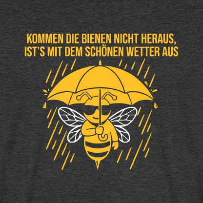 Regenwetter T-Shirt in Anthrazit – Druck im Detail