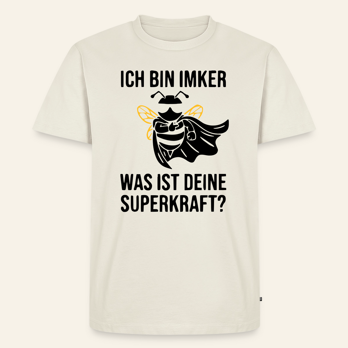 Superimker T-Shirt in Naturweiß – Vorderseite