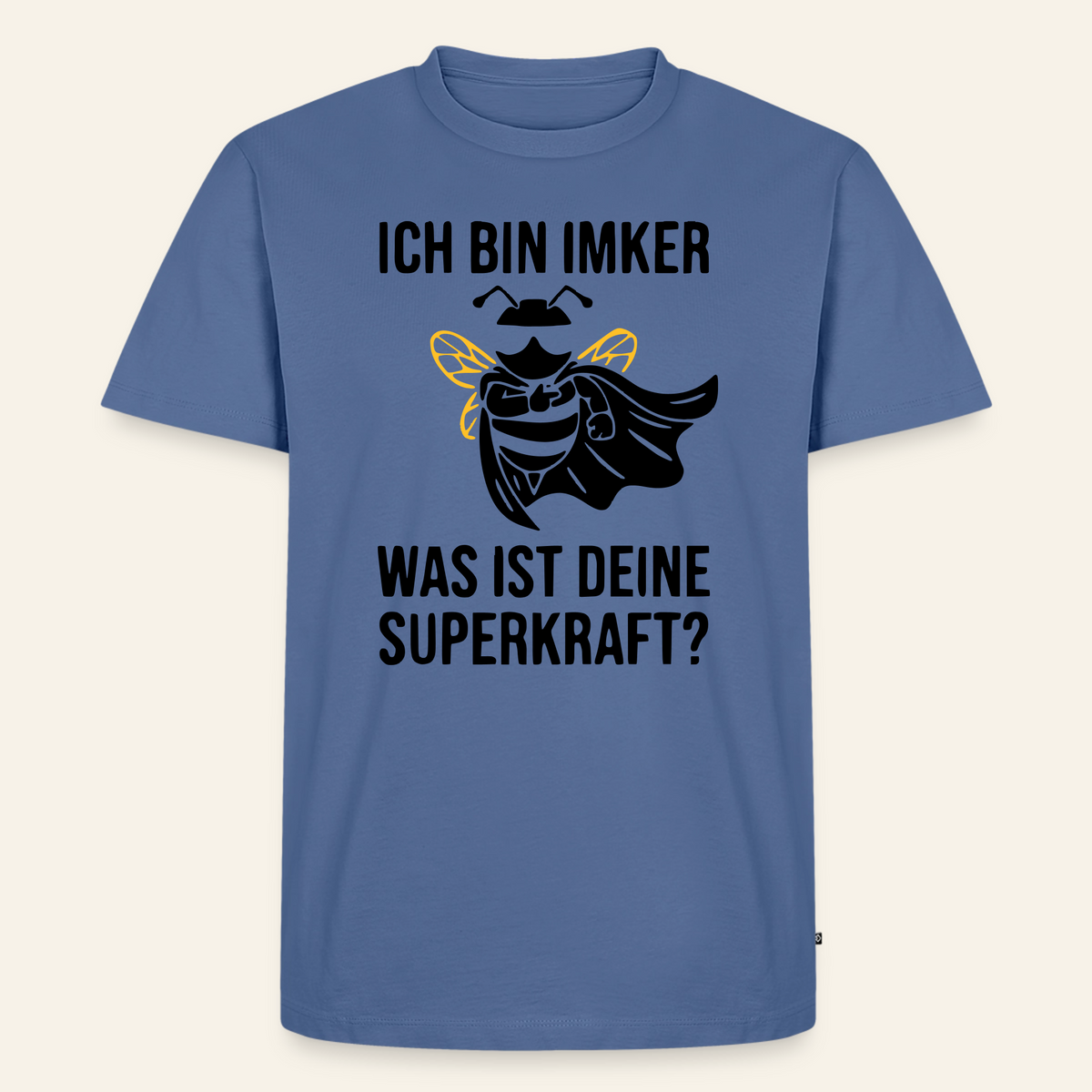 Superimker T-Shirt in Steinblau – Vorderseite