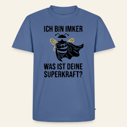 Superimker T-Shirt in Steinblau – Vorderseite
