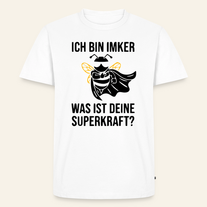 Superimker T-Shirt in Weiß – Vorderseite