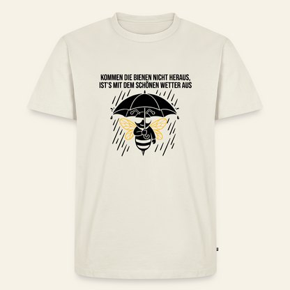 Regenwetter T-Shirt in Naturweiß – Vorderseite