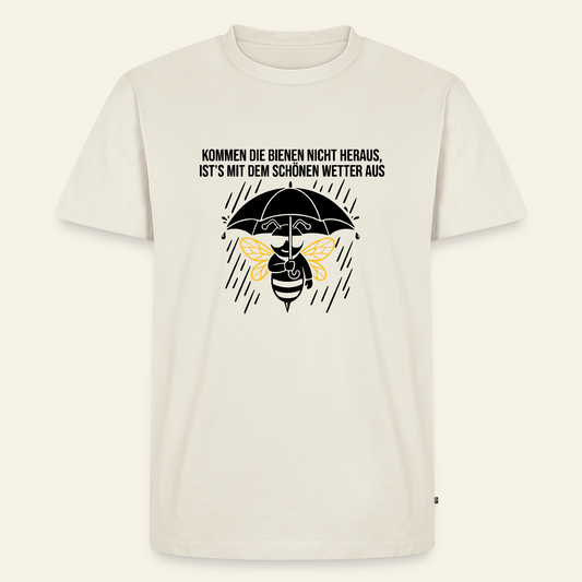 Regenwetter T-Shirt in Naturweiß – Vorderseite