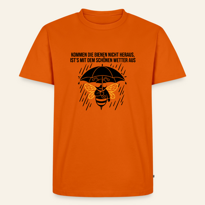 Regenwetter T-Shirt in Orange – Vorderseite