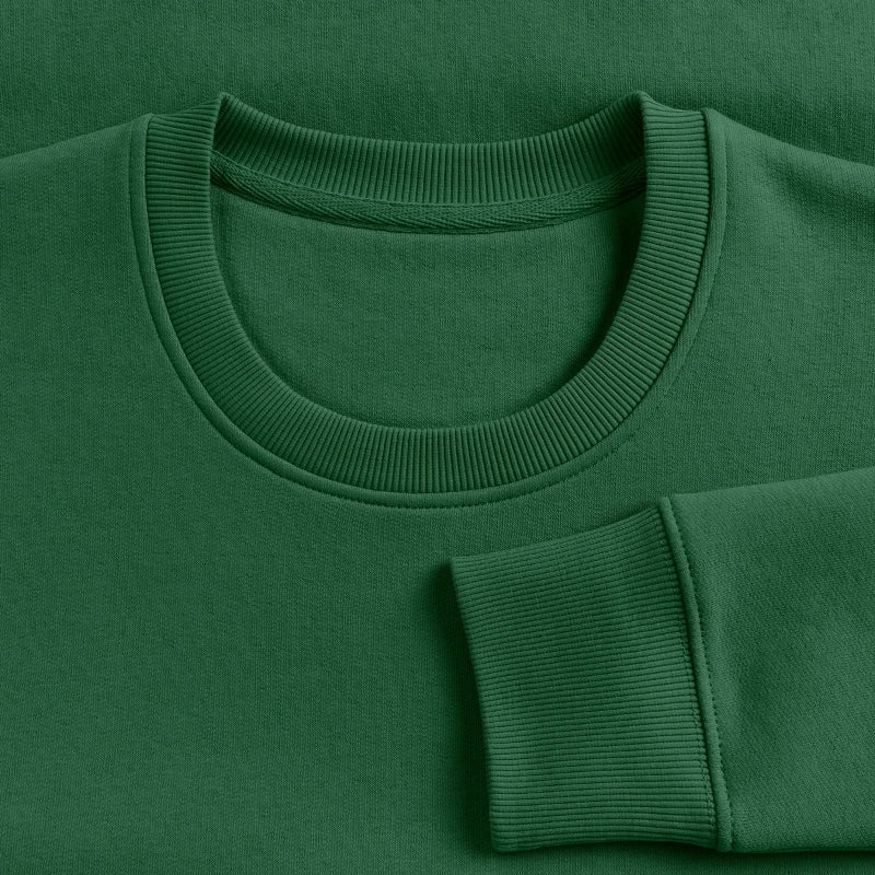 Honig Dealer Sweatshirt in Flaschengrün – Stoff im Detail