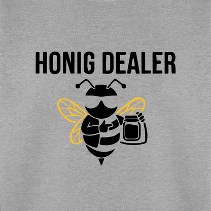 Honig Dealer Sweatshirt in Grau meliert – Druck im Detail