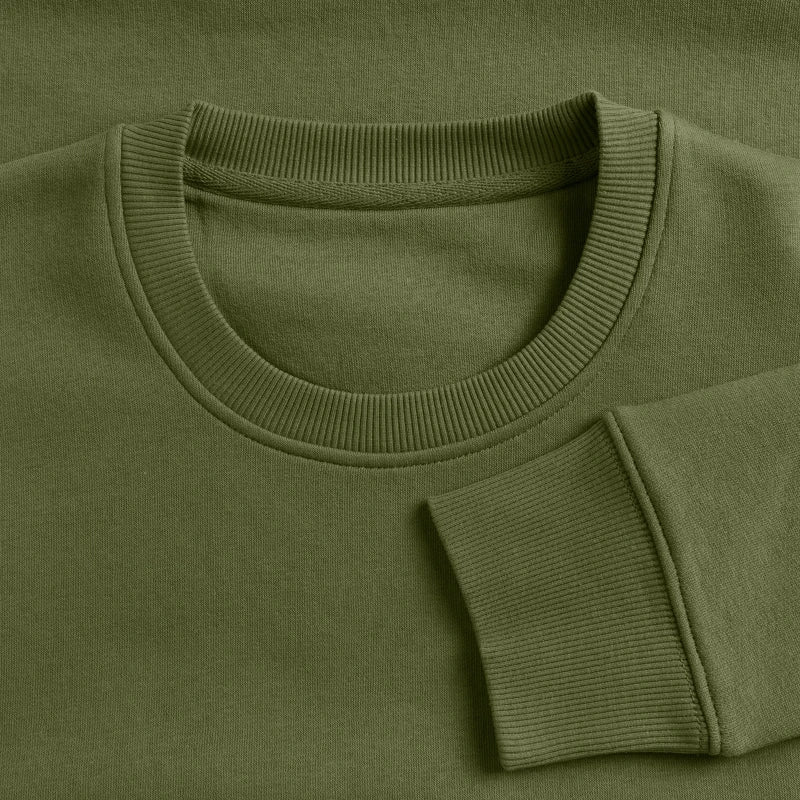 Honig Dealer Sweatshirt in Khaki – Stoff im Detail