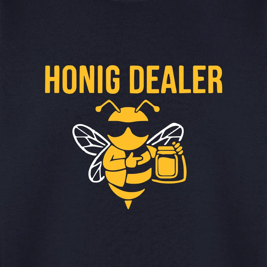 Honig Dealer Sweatshirt in Navy – Druck im Detail