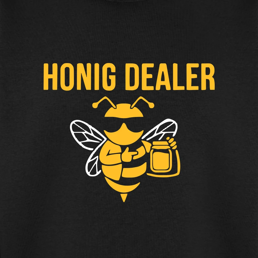 Honig Dealer Sweatshirt in Schwarz – Druck im Detail