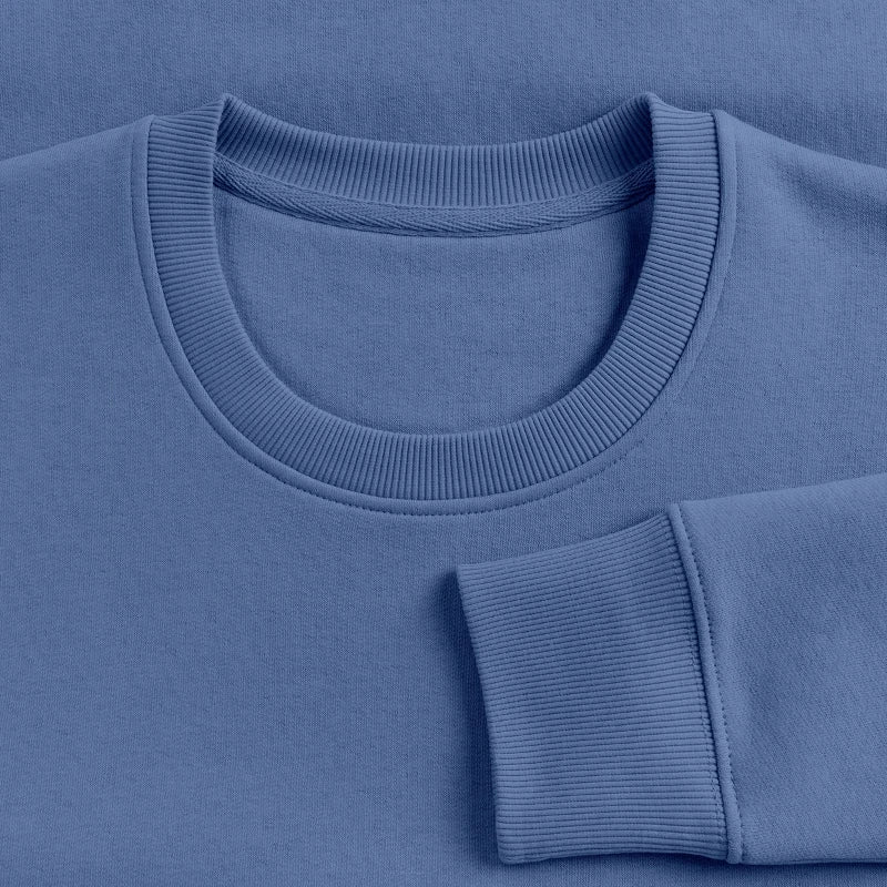 Honig Dealer Sweatshirt in Steinblau – Stoff im Detail