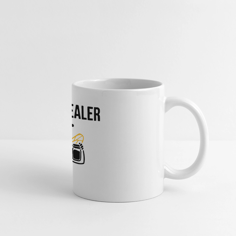 Honig Dealer Tasse in Weiß – Henkel rechts