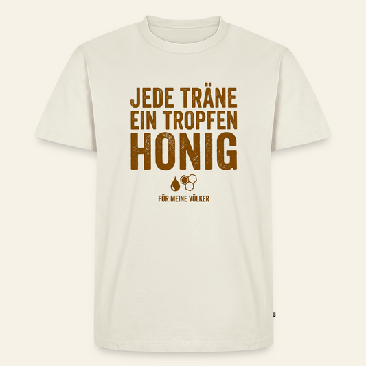 Völkerliebe T-Shirt in Naturweiß – Vorderseite