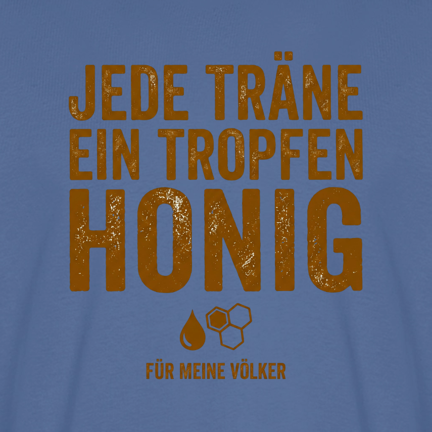 Völkerliebe T-Shirt in Steinblau – Druck im Detail
