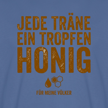 Völkerliebe T-Shirt in Steinblau – Druck im Detail