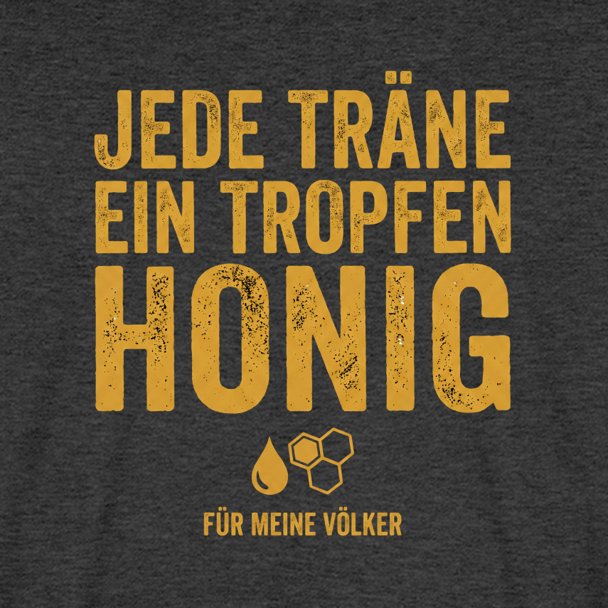 Völkerliebe T-Shirt in Anthrazit – Druck im Detail