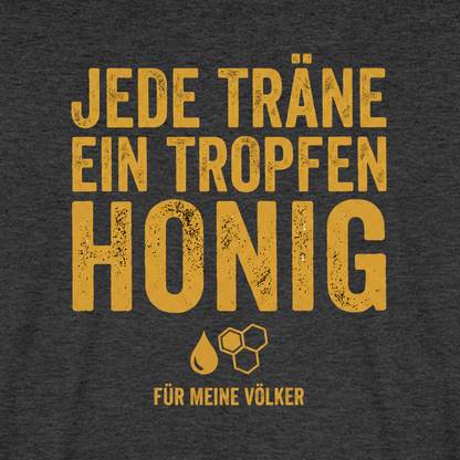 Völkerliebe T-Shirt in Anthrazit – Druck im Detail