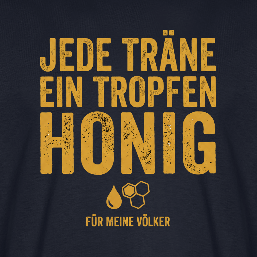 Völkerliebe T-Shirt in Dunkelblau – Druck im Detail
