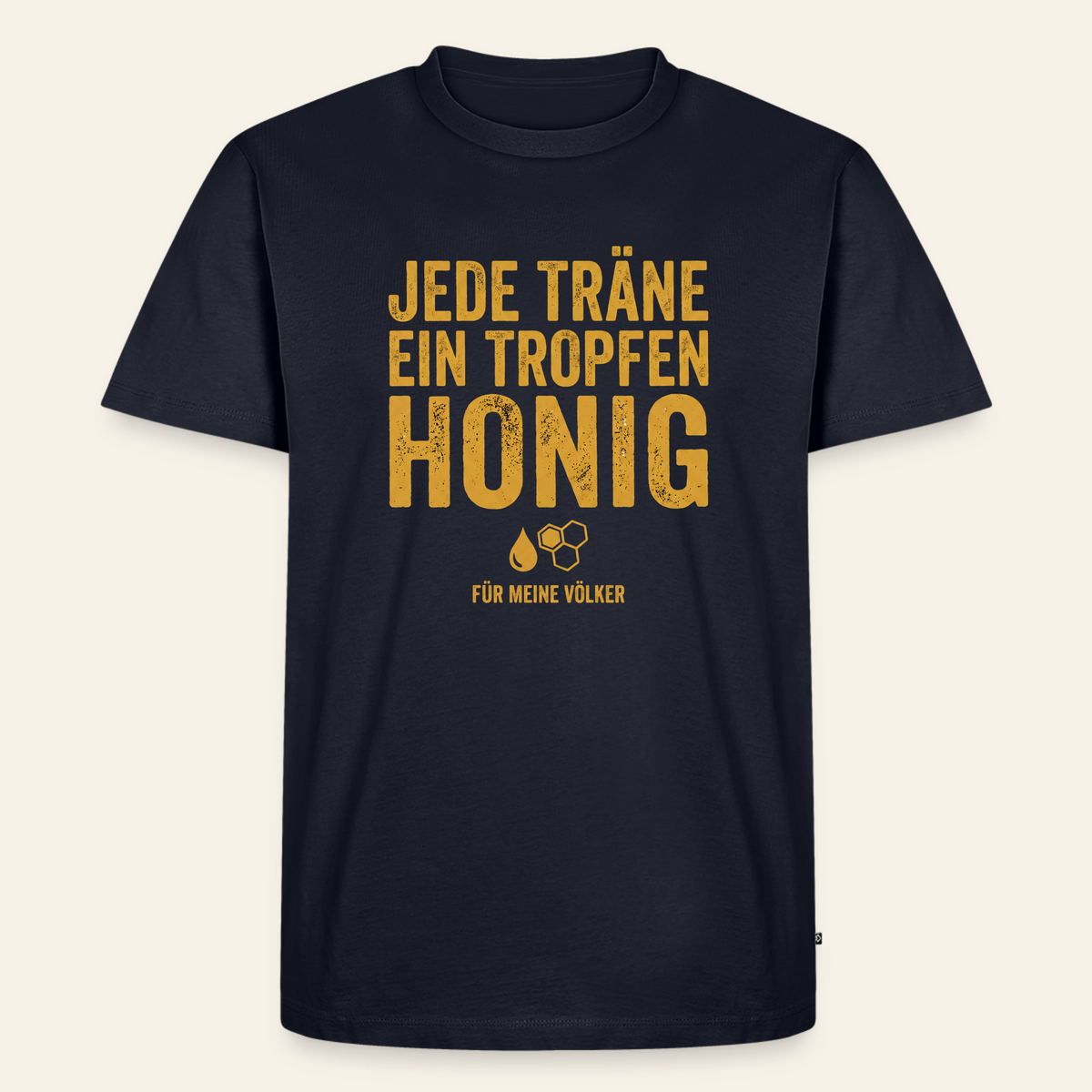 Völkerliebe T-Shirt in Dunkelblau – Vorderseite